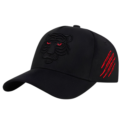 Gorra con bordado de tigre