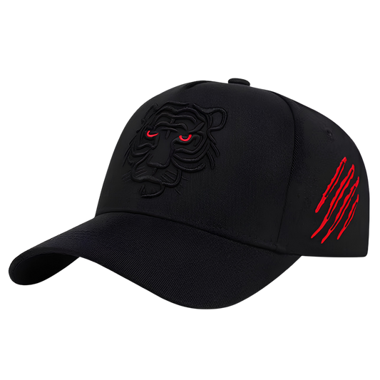 Gorra con bordado de tigre
