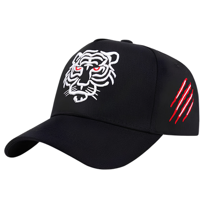 Gorra con bordado de tigre