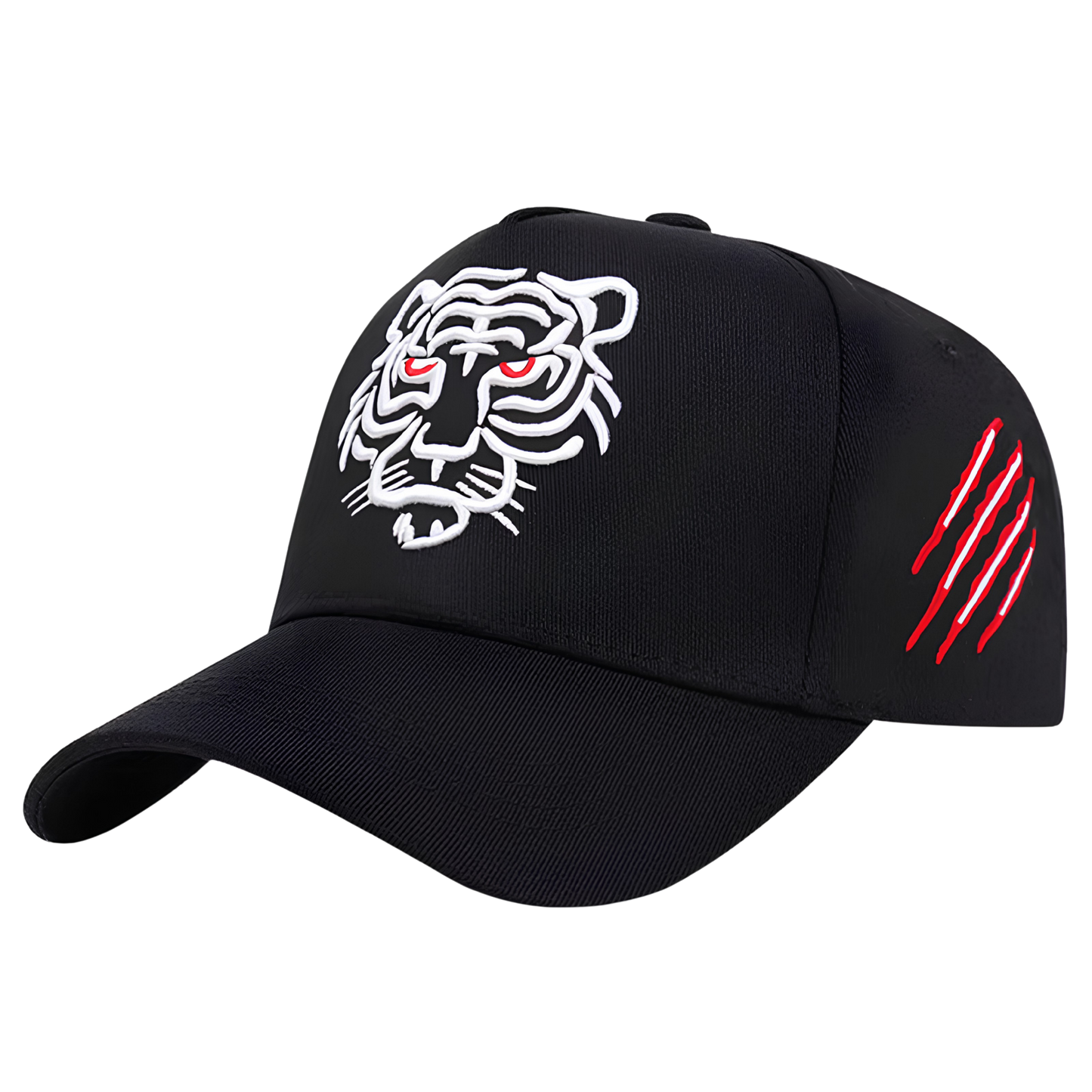 Gorra con bordado de tigre